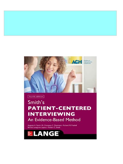 Patient-Centered Interviewing An Evidence-Based Method Doc