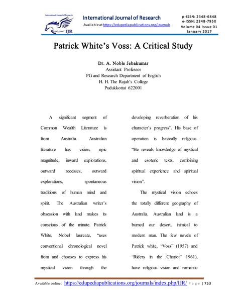 Patrick White Critical Issues Reader