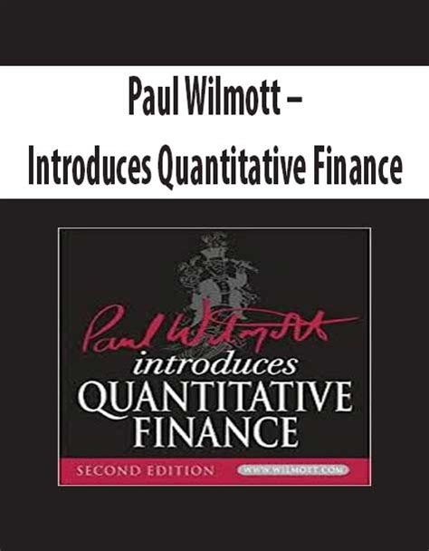 Paul Wilmott Introduces Quantitative Finance Kindle Editon