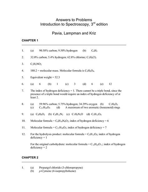 Pavia Spectroscopy 4 Edition Answer Epub