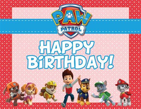 Paw Patrol Printables Birthday