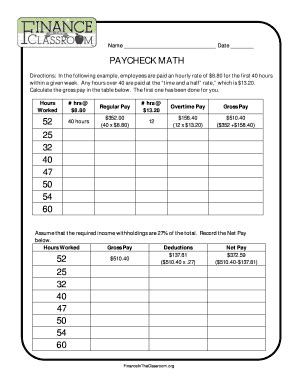 Paycheck Math Answers Key Epub