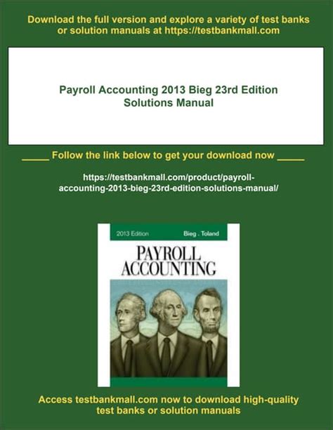 Payroll Accounting Bieg 2013 Answers Doc