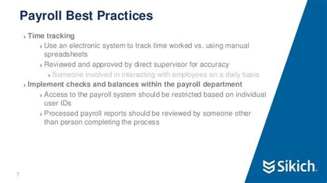 Payroll Best Practices PDF