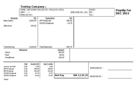 Payslip Sample Singapore: Get Your Perfect Paycheck