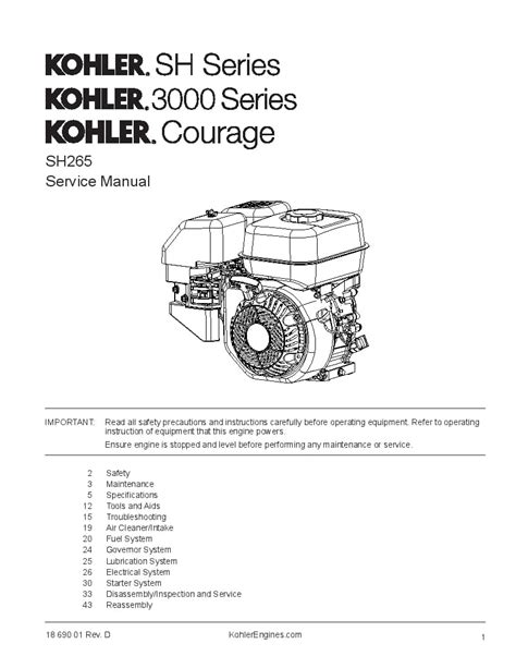 Pdf Ebook free kohler service manual downloads kohler engines and Doc