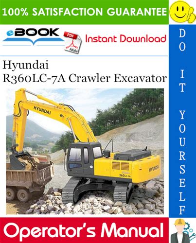 Pdf Ebook hyundai r360lc 7a crawler excavator service repair manual PDF