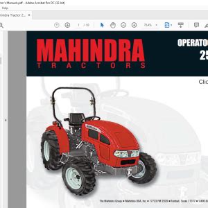 Pdf Ebook operators and service manuals for farmtrac and mahindra PDF