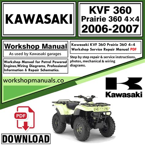 Pdf Kawasaki Prairie 360 Service Manual Download Ebook Reader
