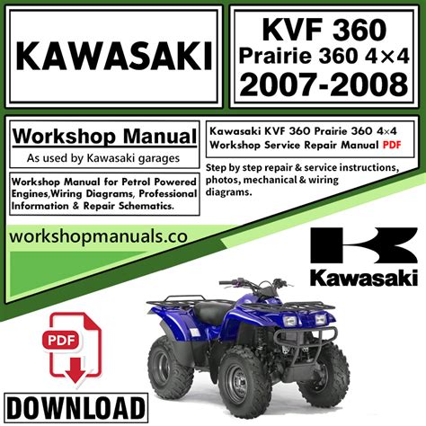 Pdf Kawasaki Prairie 360 Service Manual Download Ebook Reader