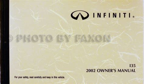 Pdf Manual 2002 Infiniti I35 Owners Manual Free  Ebook Epub