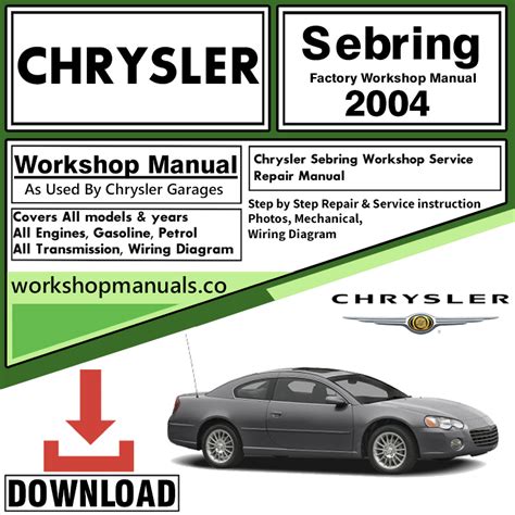 Pdf Manual 2004 Chrysler Sebring Repair Manual Free  Ebook Kindle Editon