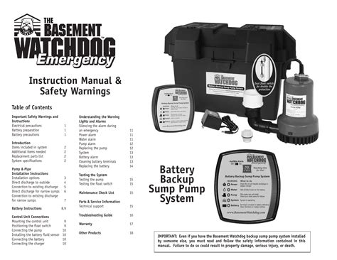 Pdf Manual Basement Watchdog Manual Ebook Kindle Editon