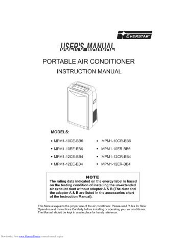 Pdf Manual Everstar Air Conditioner Ebook Reader