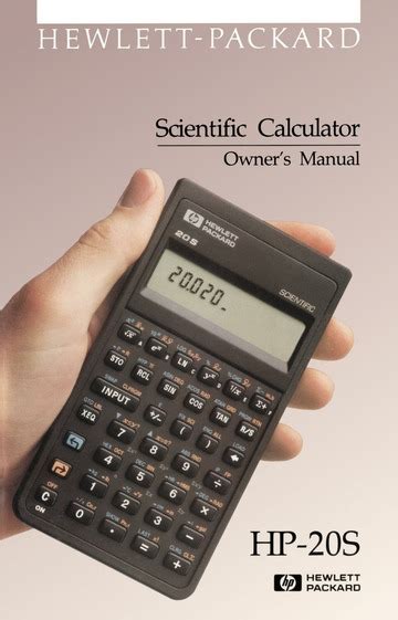 Pdf Manual Hp 20s Scientific Calculator Manual Ebook Kindle Editon