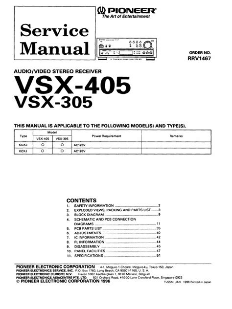 Pdf Manual Pioneer Vsx-305 User Guide Ebook PDF