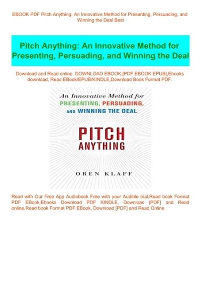 Pdf Pitch Anything Ebook PDF