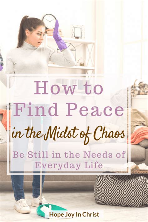 Peace in the midst of chaos: