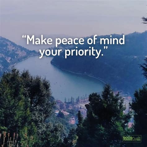 Peace of mind: