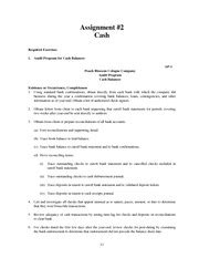 Peach Blossom Audit Assignment 2 Cash Ebook Epub