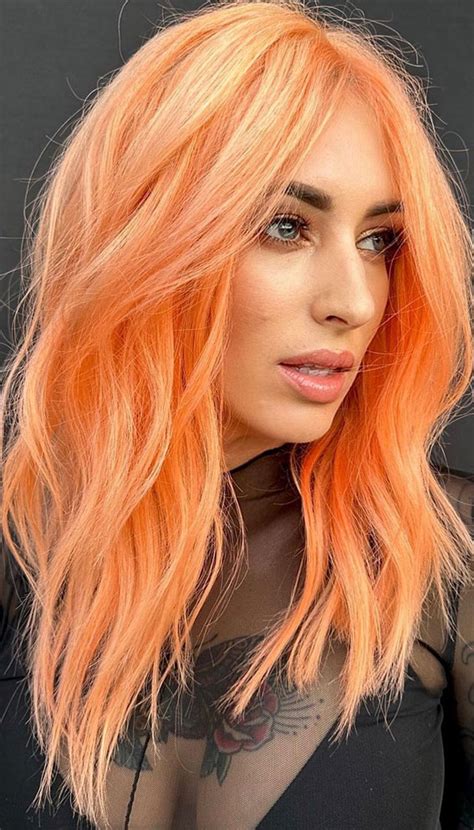 Peach hair dye