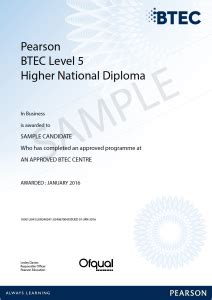 Pear5on BTEC Level 5 Higher National Diplom5a in Bu5ine55