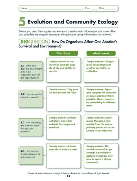 Pearson Biology Workbook Answer Key Evolution Reader