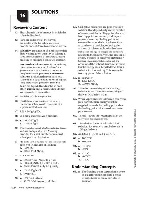 Pearson Chapter 17 Chemistry Section Review Answer Key Reader