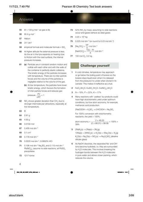 Pearson Chemistry Chapter 21 2 Workbook Answers Doc