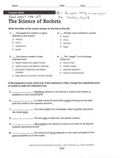 Pearson Education 2003 Science Answers 7la Epub