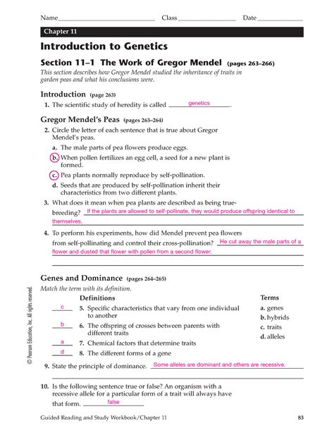 Pearson Education Biology Introduction To Genetics Answers Epub