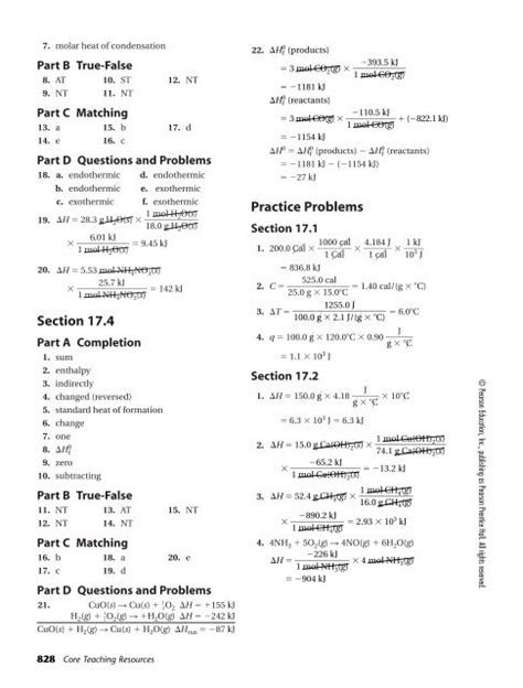 Pearson Education Chemistry Worksheet Answers Chapter 17 Kindle Editon