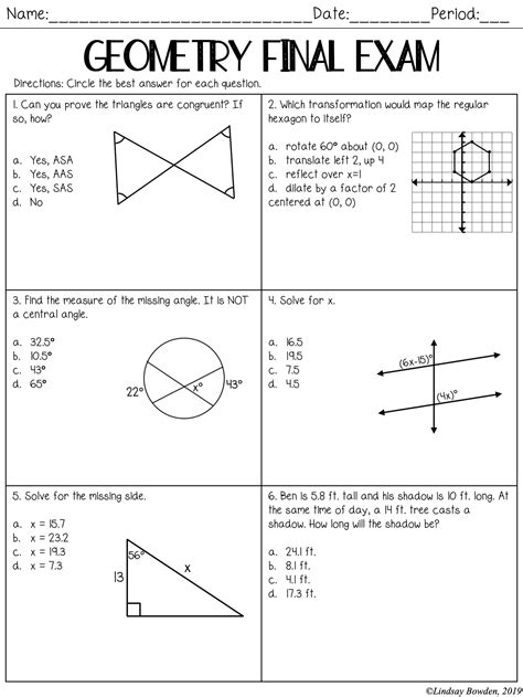 Pearson Education Geometry Final Test Form A Answers PDF
