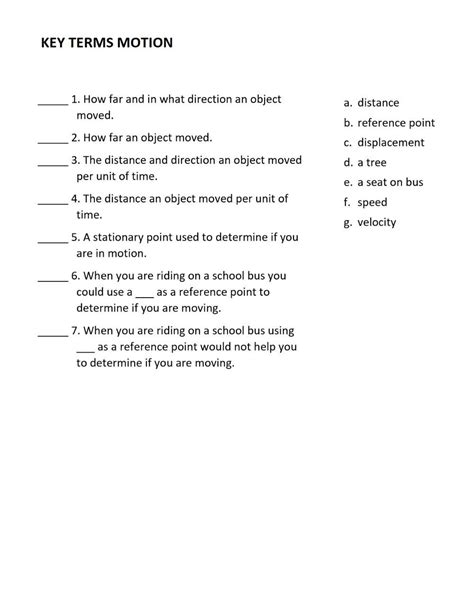 Pearson Education Motion Key Terms Answer Epub