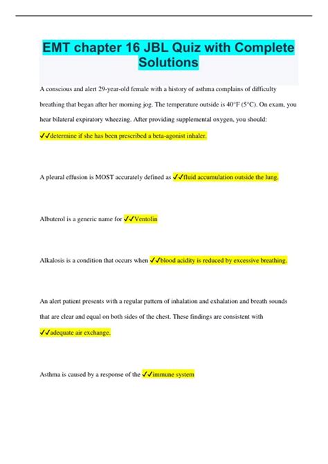 Pearson Emt Complete Quiz Answer Sheet Reader