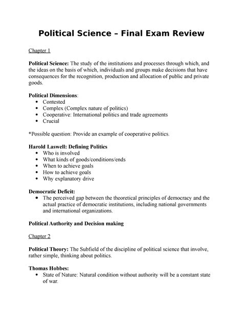 Pearson Final Exam Political Science Answers Reader