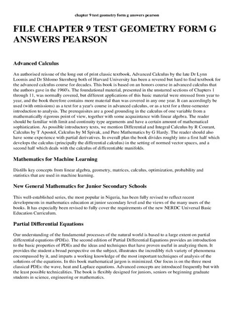 Pearson Geometry Test Answers Epub