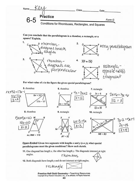 Pearson Geometry Test Answers Form Doc