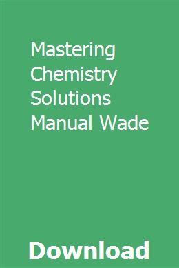 Pearson Mastering Chemistry Solutions Manual Kindle Editon