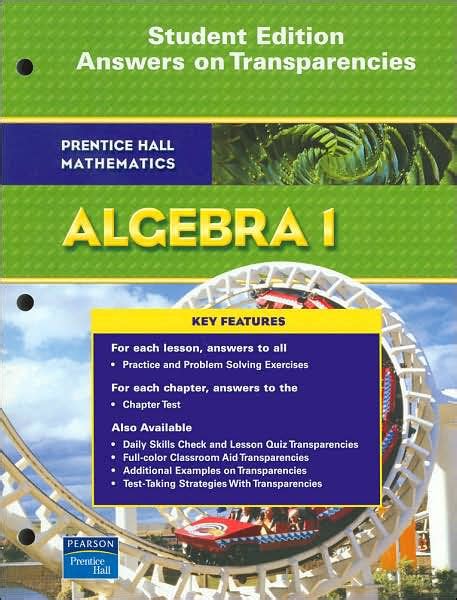 Pearson Prentice Hall Algebra 1 Answer Key Kindle Editon