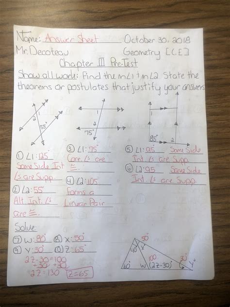 Pearsonsuccessnet Geometry Answer Sheet Chapter 12 PDF