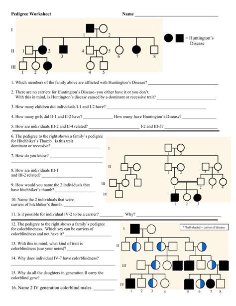 Pedigree Analysis Worksheet Answers Kindle Editon