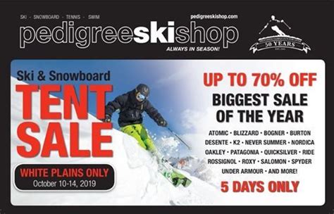 Pedigree Ski Shop Tent Sale