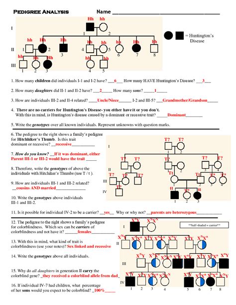 Pedigree Studies 20 Answer Key Epub