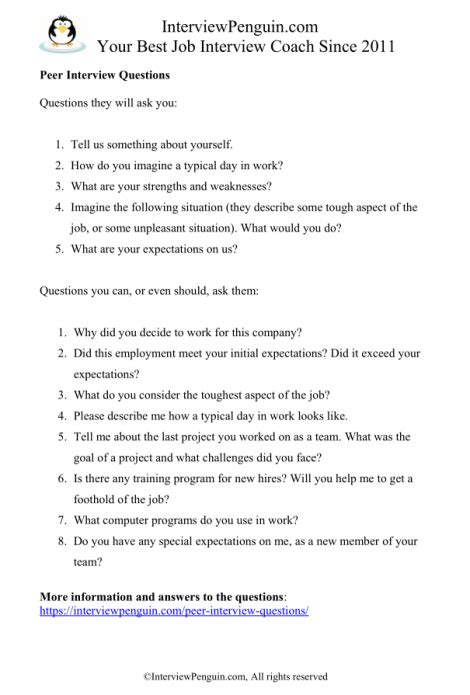 Peer Interview Questions And Answers Epub