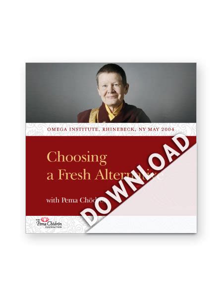 Pema Chodron Choosing a Fresh Alternative Audio CD set Doc