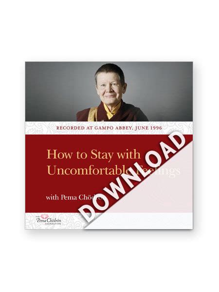 Pema Chodron How To Stay With Uncomfortable Feelings PDF