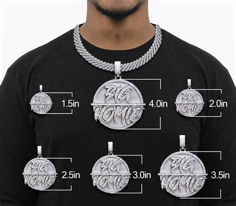 Pendant Size Chart