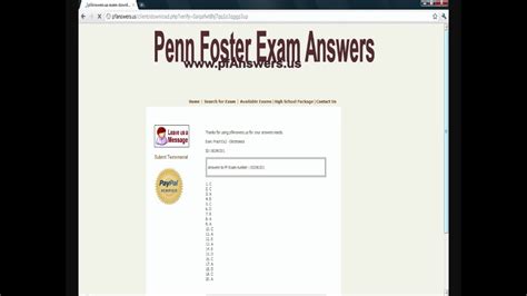 Penn Foster College Exam Answers Reader