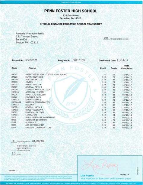 Penn Foster Exam Answers 05000604 Doc